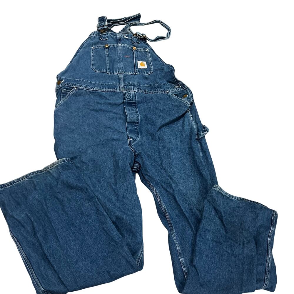 Carhartt Blue Denim Overall Jeans Size 40 waist